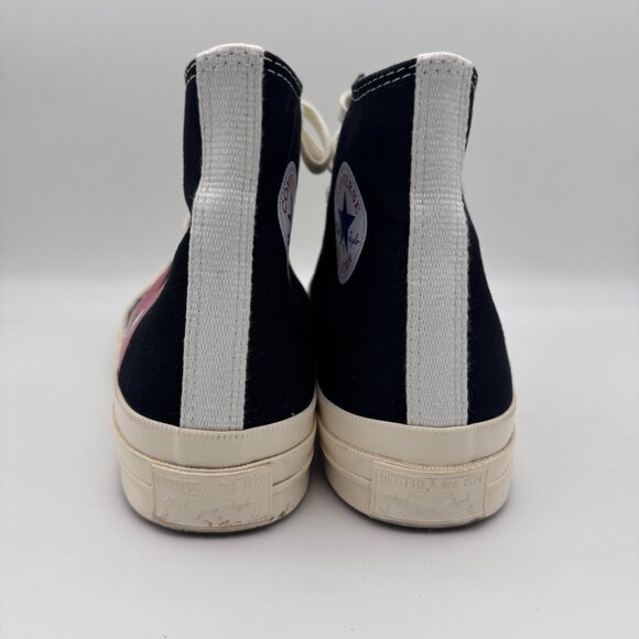 Comme Des Garçons PLAY Converse High Top Sneakers Mens 10 Womens 12 Heart Logo - Picture 5 of 12